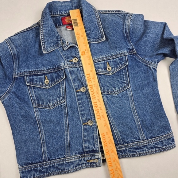 GAP- Vintage 1996 Limited Edition Starburst Embroidered Crop Jeans Jacket Sz L - Picture 7 of 7